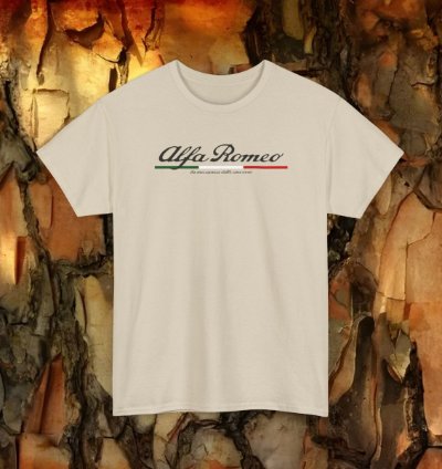 Alfa Romeo T-shirt - Classic Italian Sports Car Sand Tee