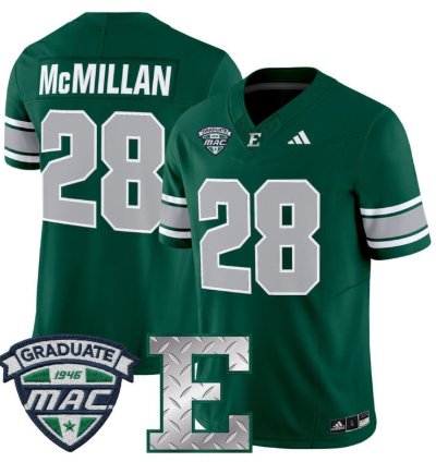 Dontae Mcmillan Jersey 28 Eastern Michigan Eagles 2025 Limited Stitched Green