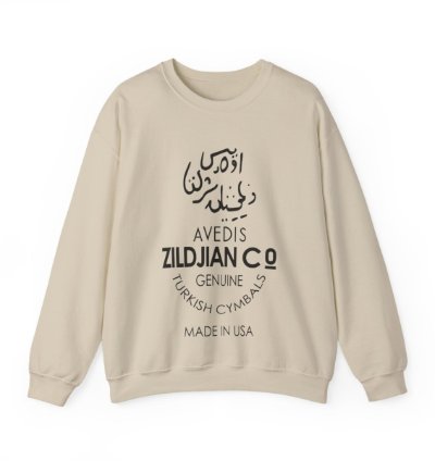 Avedis Zildjian Co Crewneck - Retro Drummer Streetwear Sand Sweater