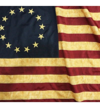 Tea-stained Betsy Ross Flag With Brass Grommets 3x5ft Banner Usa