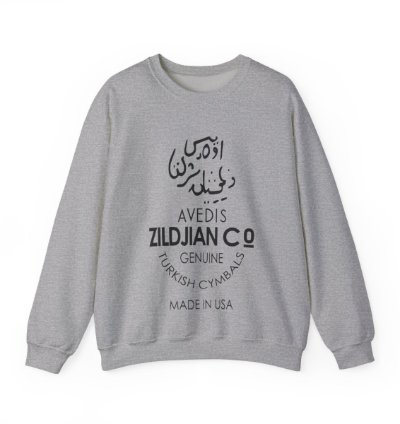 Avedis Zildjian Co Crewneck - Retro Drummer Streetwear Sport Grey Sweater