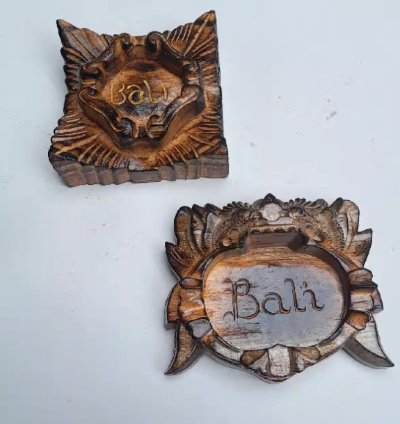 Unique Handicraft Balinese Barong Carved Wooden Ashtray