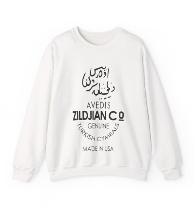 Avedis Zildjian Co Crewneck - Retro Drummer Streetwear White Sweater