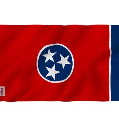 Tennessee State Polyester Flag - Tennessee Tn Flag Polyester With Brass Grommets 3x5ft Banner Usa