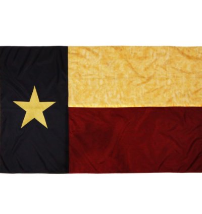 Vintage Style Tea Stained Texas State Flag 3x5 Foot Nylon - Embroidered Stars And Sewn Stripes Usa