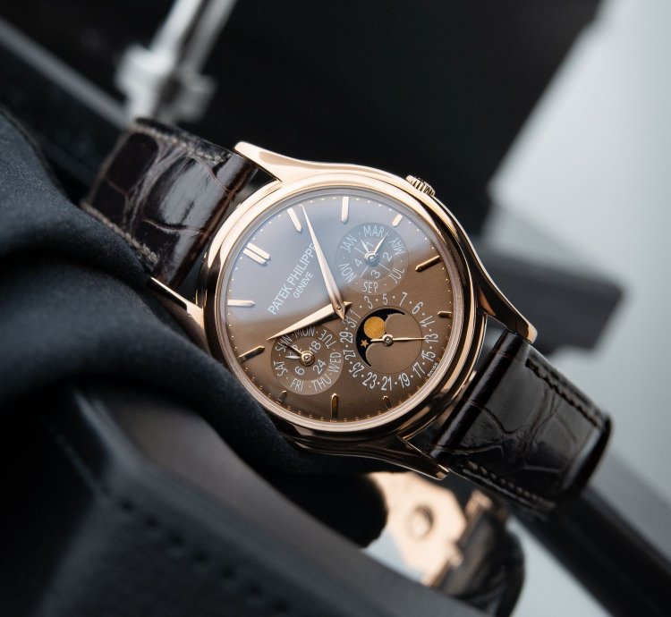 Patek Philippe Grand Complications Perpetual Calendar 5140r Rose Gold Brown Dial 372mm