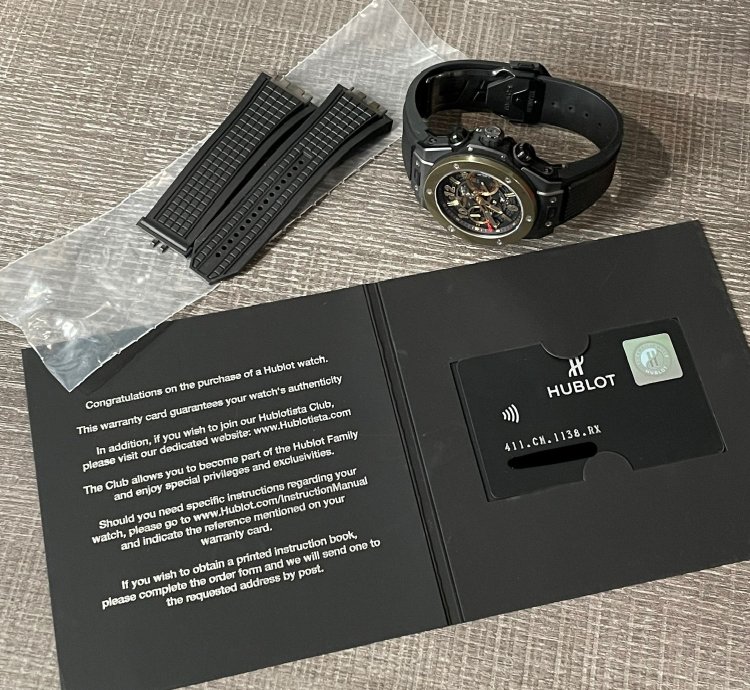Hublot Big Bang Unico Magic Gold Ceramic Openworked Chronograph Black 45mm
