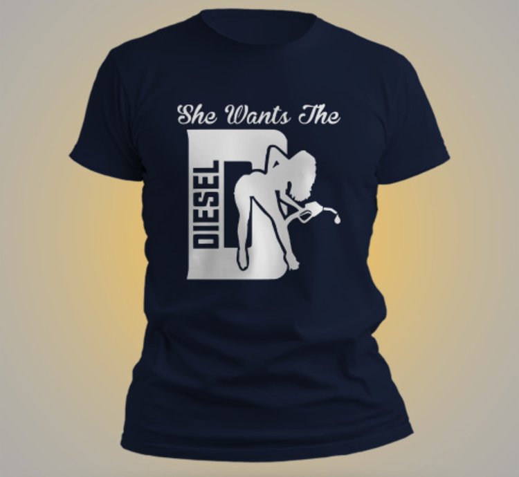 The Diesel Logo Mens T-shirt Usa Size Navy