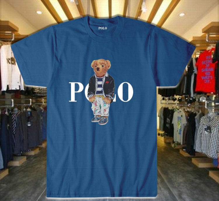 Polo Ralph Lauren Polo Bear Fleece T Shirt Blue Size S-5xl