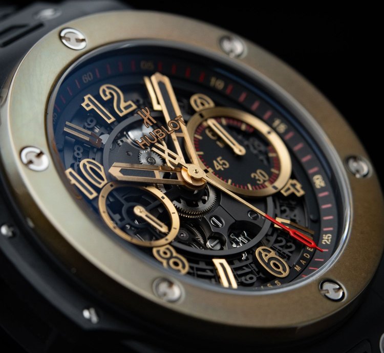 Hublot Big Bang Unico Magic Gold Ceramic Openworked Chronograph Black 45mm