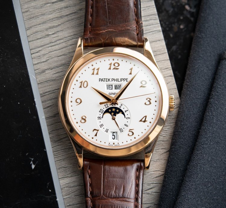 Patek Philippe Complications 5396r Annual Calendar Moonphase Rose Gold Silver Dial 385mm