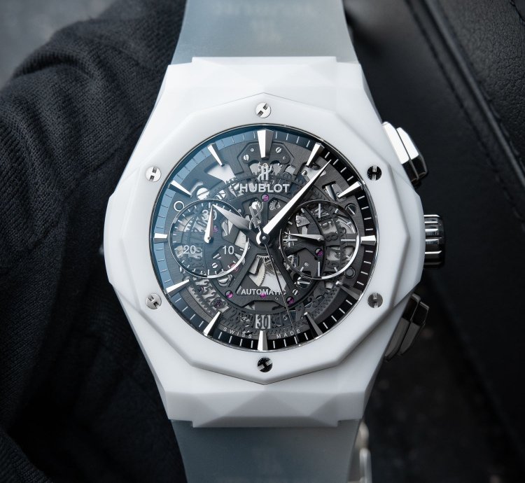 Hublot Classic Fusion Aerofusion Orlinski Le White Ceramic Chronograph 45mm
