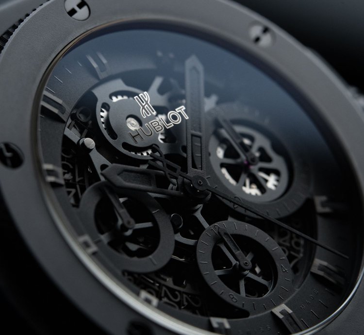 Hublot Big Bang Aero Bang Limited Edition Black Ceramic Skeleton Chronograph 44mm