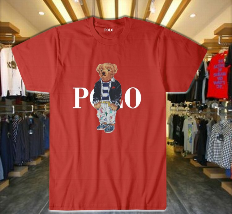 Polo Ralph Lauren Polo Bear Fleece T Shirt Red Size S-5xl