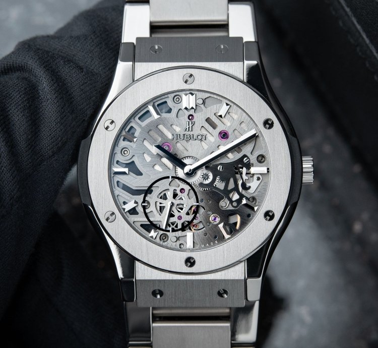 Hublot Classic Fusion Ultra Thin Skeleton Titanium Bracelet 42mm