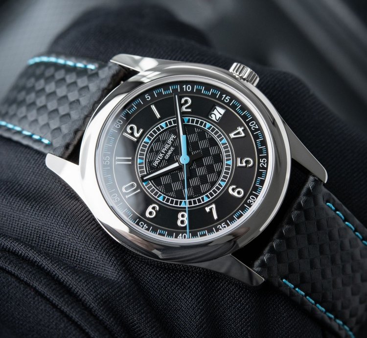 Patek Philippe Calatrava 6007g White Gold Black Blue Dial 40mm