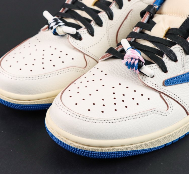 Air Jordan 1 Retro Low Og Sp Fragment X Travis Scott Sail Military Blue