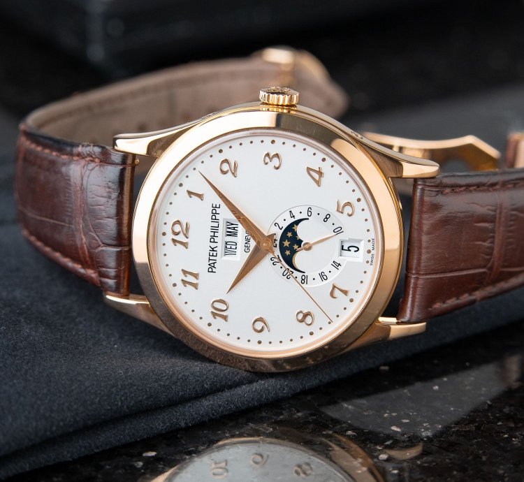 Patek Philippe Complications 5396r Annual Calendar Moonphase Rose Gold Silver Dial 385mm