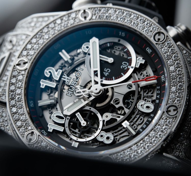 Hublot Big Bang Unico Pavé Openworked Diamonds Titanium Chronograph Set 45mm