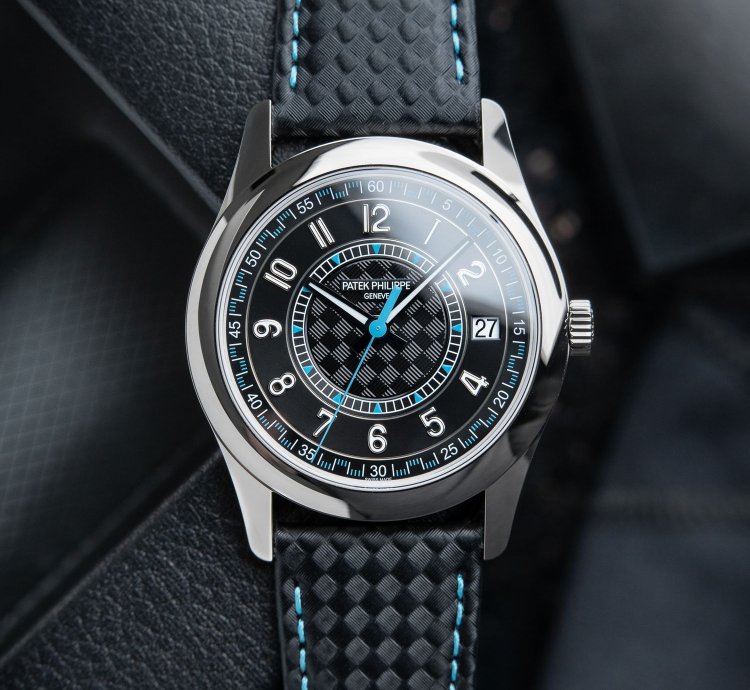 Patek Philippe Calatrava 6007g White Gold Black Blue Dial 40mm