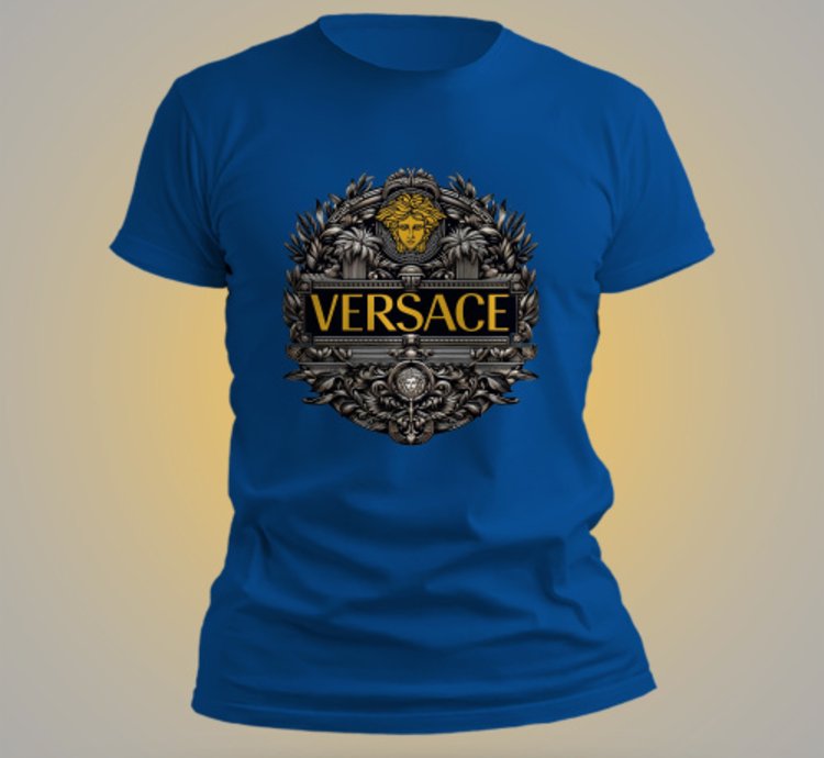 Versace Medusa Mens T-shirt Usa Size Blue