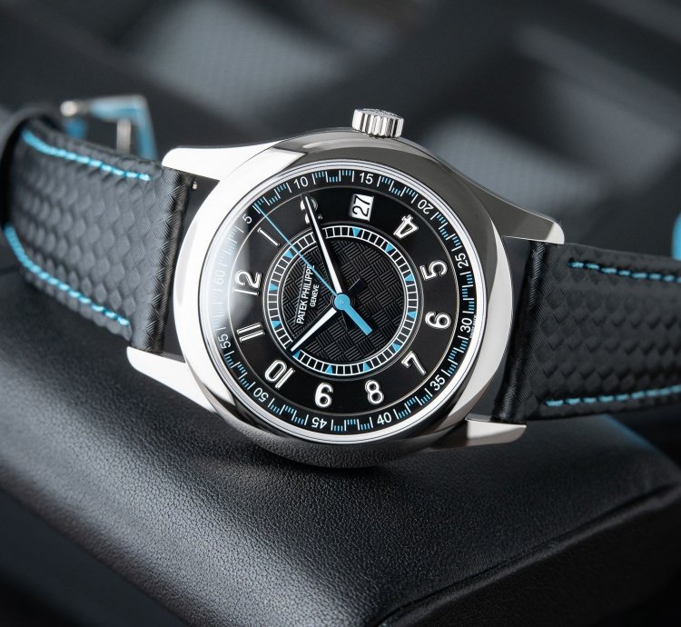 Patek Philippe Calatrava 6007g White Gold Black Blue Dial 40mm