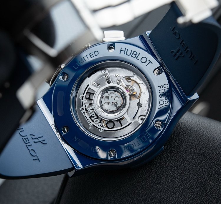 Hublot Classic Fusion Aerofusion Uefa Limited Edition Chronograph Blue Ceramic Skeleton 45mm