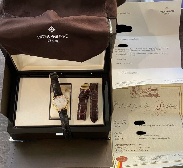 Patek Philippe Calatrava 5127r Automatic Rose Gold Leather Silver Dial 37mm