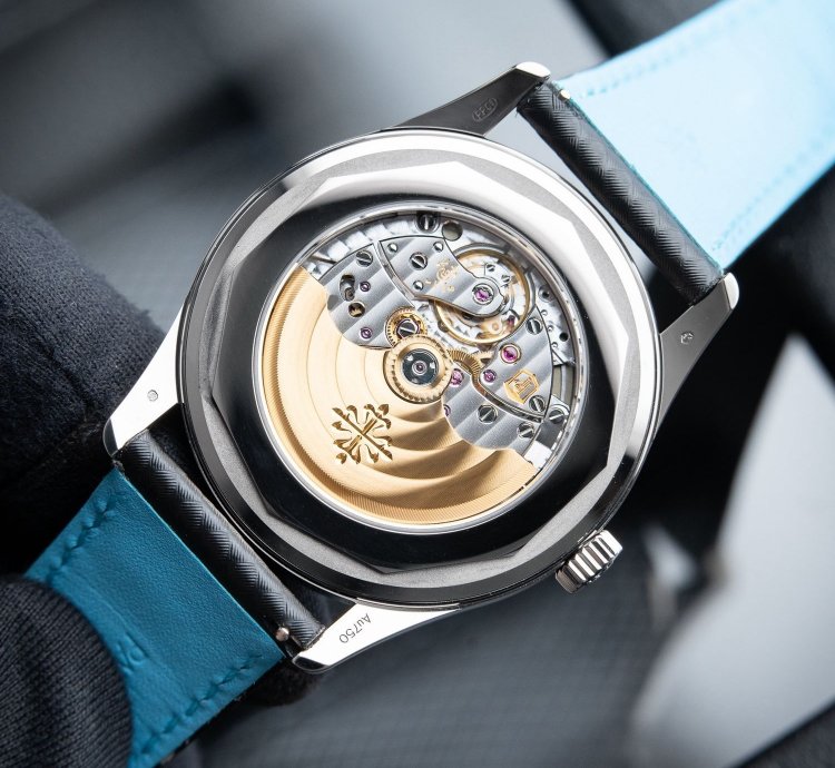 Patek Philippe Calatrava 6007g White Gold Black Blue Dial 40mm