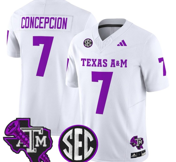 Kc Concepcion Jersey 7 Texas Am Aggies Dj Screw Vapor Limited Stitched White