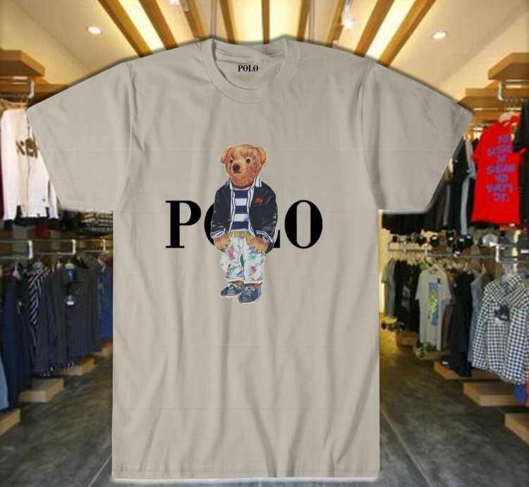 Polo Ralph Lauren Polo Bear Fleece T Shirt Sport Gray Size S-5xl