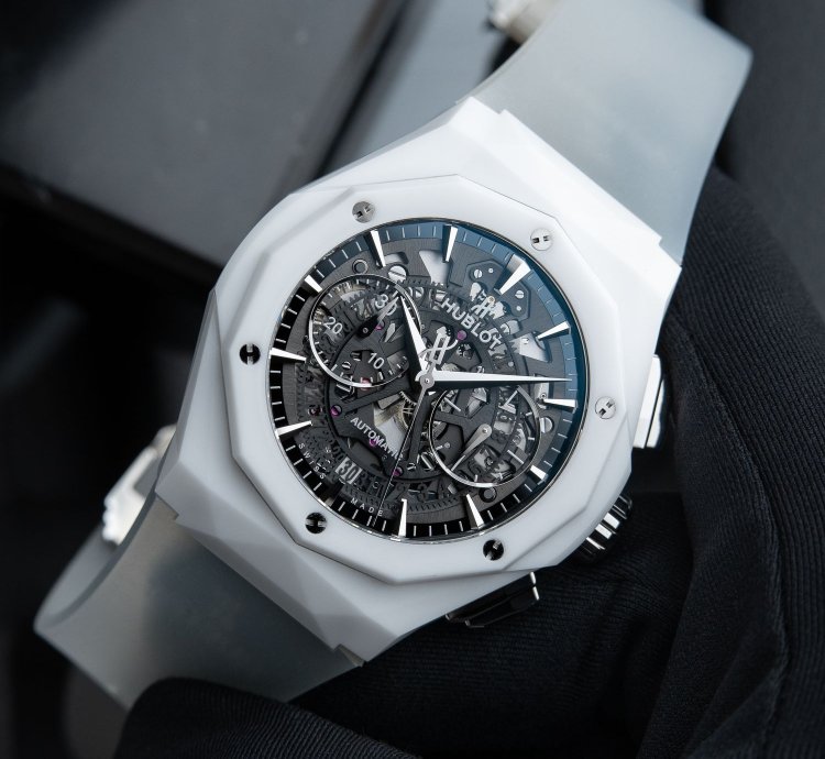 Hublot Classic Fusion Aerofusion Orlinski Le White Ceramic Chronograph 45mm