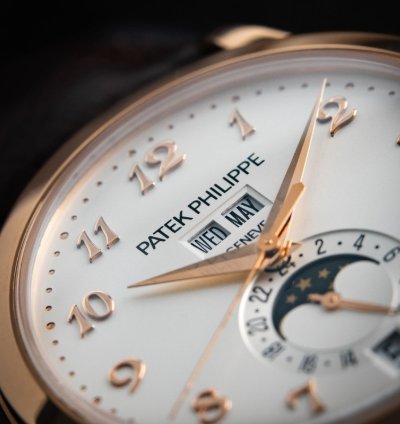 Patek Philippe Complications 5396r Annual Calendar Moonphase Rose Gold Silver Dial 385mm