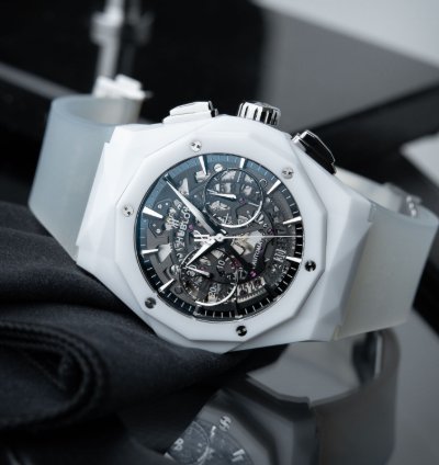 Hublot Classic Fusion Aerofusion Orlinski Le White Ceramic Chronograph 45mm