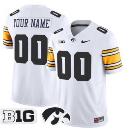 Custom Iowa Hawkeyes Football Jersey 2025 Vapor Patch All Stitched