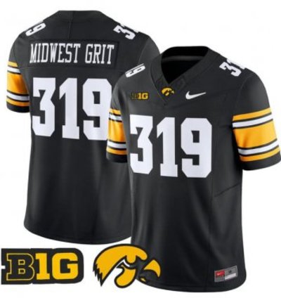 Midwest Grit 319 Iowa Hawkeyes Football Jersey 2025 Vapor Patch All Stitched