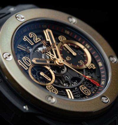 Hublot Big Bang Unico Magic Gold Ceramic Openworked Chronograph Black 45mm