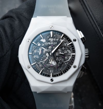 Hublot Classic Fusion Aerofusion Orlinski Le White Ceramic Chronograph 45mm