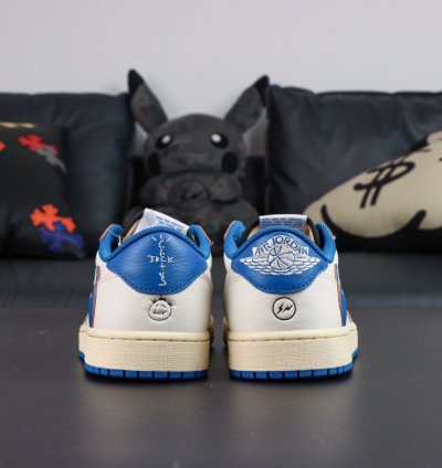 Air Jordan 1 Retro Low Og Sp Fragment X Travis Scott Sail Military Blue
