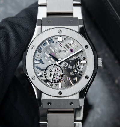 Hublot Classic Fusion Ultra Thin Skeleton Titanium Bracelet 42mm