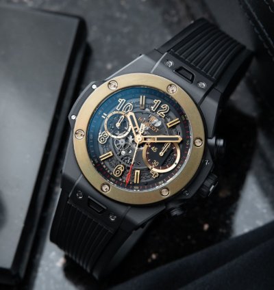 Hublot Big Bang Unico Magic Gold Ceramic Openworked Chronograph Black 45mm