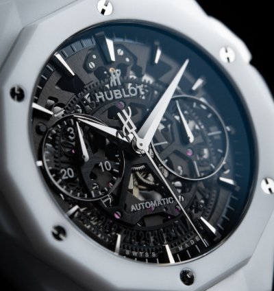 Hublot Classic Fusion Aerofusion Orlinski Le White Ceramic Chronograph 45mm