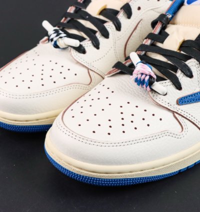 Air Jordan 1 Retro Low Og Sp Fragment X Travis Scott Sail Military Blue