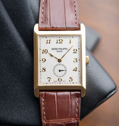 Patek Philippe Gondolo 5109j Yellow Gold Silver Ivory Dial Leather Set 30mm
