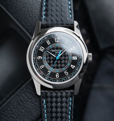 Patek Philippe Calatrava 6007g White Gold Black Blue Dial 40mm