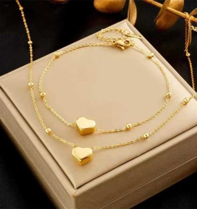 Newest Titanium Necklace And Bracelet Set
