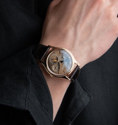 Patek Philippe Grand Complications Perpetual Calendar 5140r Rose Gold Brown Dial 372mm
