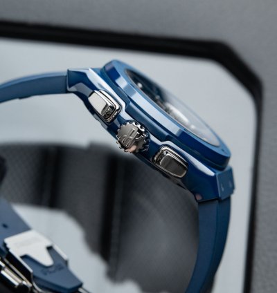 Hublot Classic Fusion Aerofusion Uefa Limited Edition Chronograph Blue Ceramic Skeleton 45mm