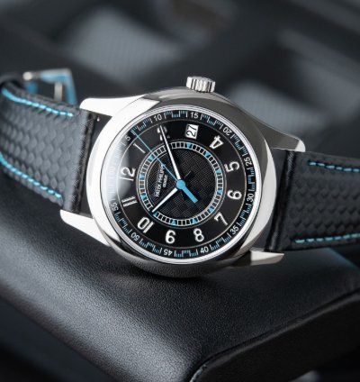 Patek Philippe Calatrava 6007g White Gold Black Blue Dial 40mm