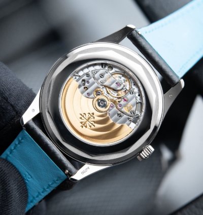 Patek Philippe Calatrava 6007g White Gold Black Blue Dial 40mm